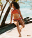 Ruffle Bikini in Terracotta and Ivory