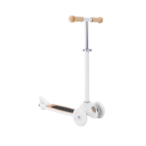 Classic Scooter with Basket - White