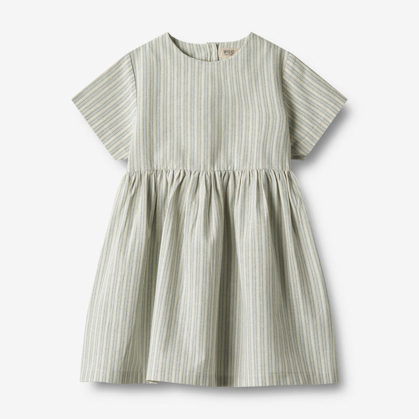 Kids organic cotton striped short sleeved dress by Wheat
