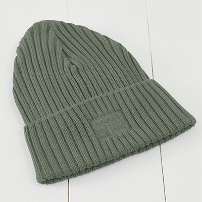 Georgia Ribbed Beanie in Olive Green Georgia Ribbed Beanie in Olive Green