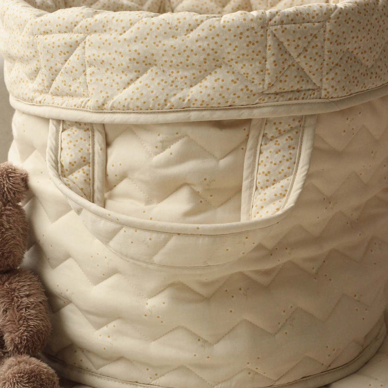 Large Quilted Storage Basket - Chamomile Print
