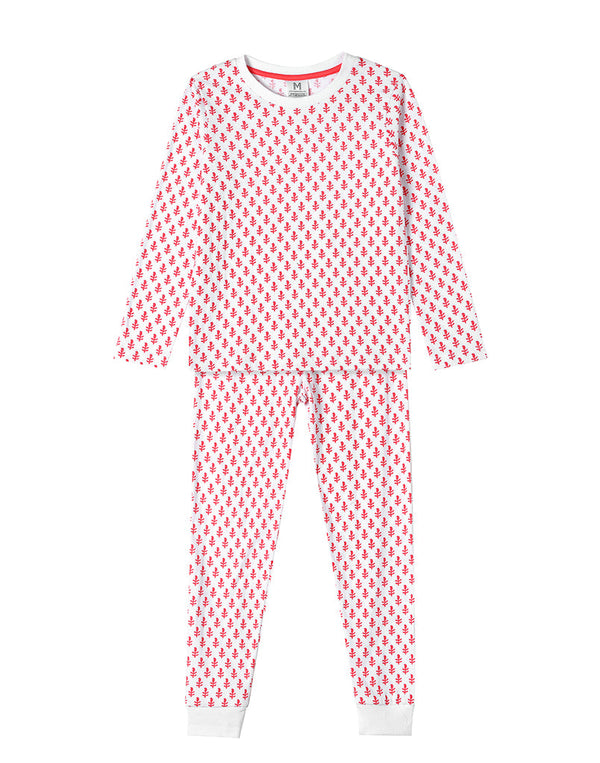 Kids Cotton Pyjamas - Pink City Print