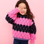 Adult and Mini Me Stripe Bubble Stitch Matching Jumpers