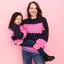 Adult and Mini Me Stripe Bubble Stitch Matching Jumpers