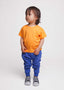 Organic cotton kids t-shirt available in 4 colours - blue, green, orange, red