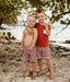Swim Shorts in Terracotta Shell Print