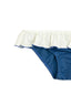 Ruffle Bikini in Blue and Ivory