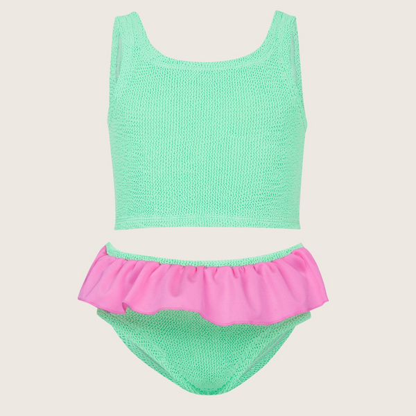 Baby Duo Olive Bikini - Lime/Pink