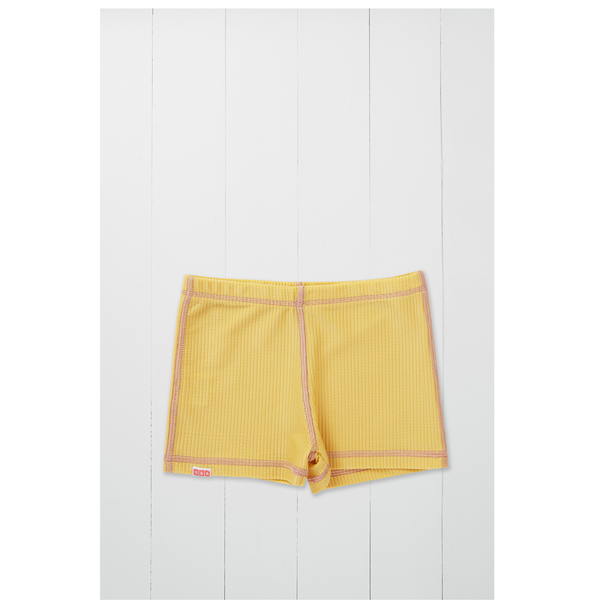Ribbed Mini Swim Shorts - Yellow