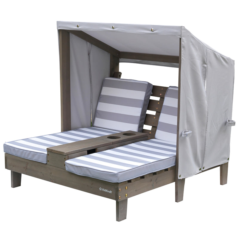 Double Chaise Lounge - Grey