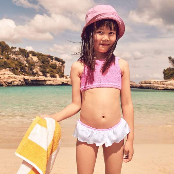 Baby Olive Bikini - Pink/White