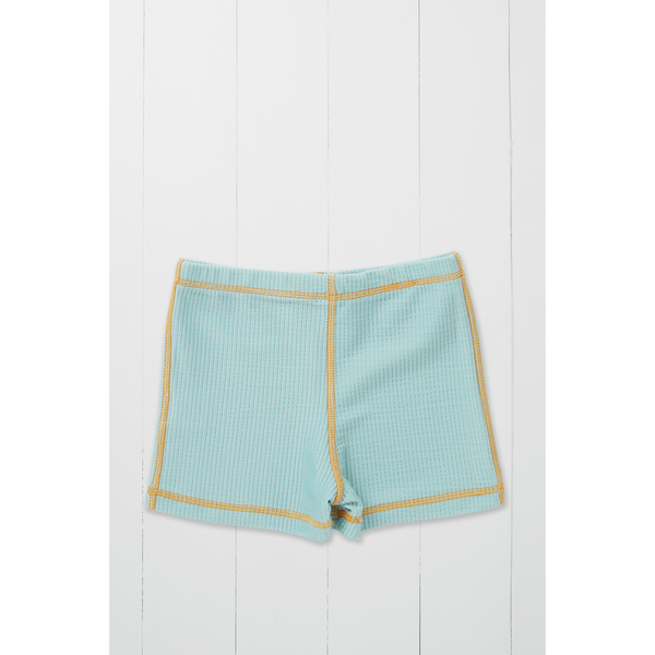 Ribbed Mini Swim Shorts - Green