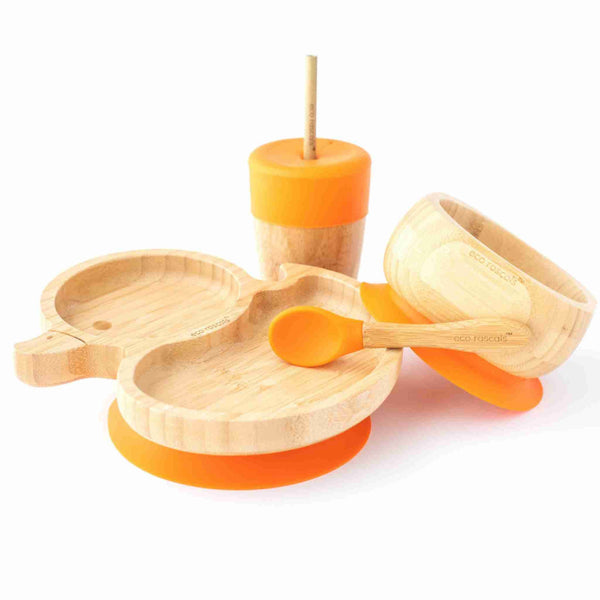 Bamboo Duck Plate Gift Set
