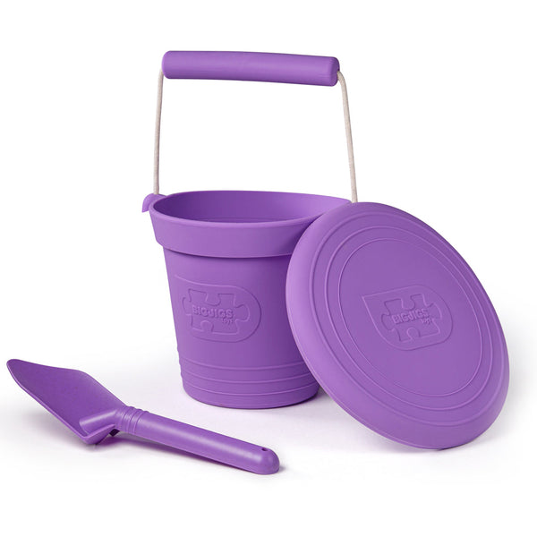 Lavender Purple Silicone Bucket, Flyer and Spade Set