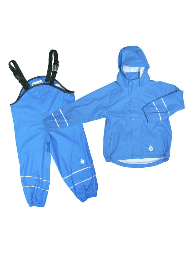 Turquoise Waterproof Jacket & Dungaree Set