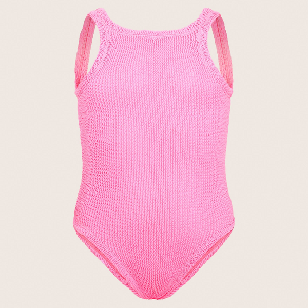 Kids Classic Crinkle Swimsuit - Bubblegum Pink