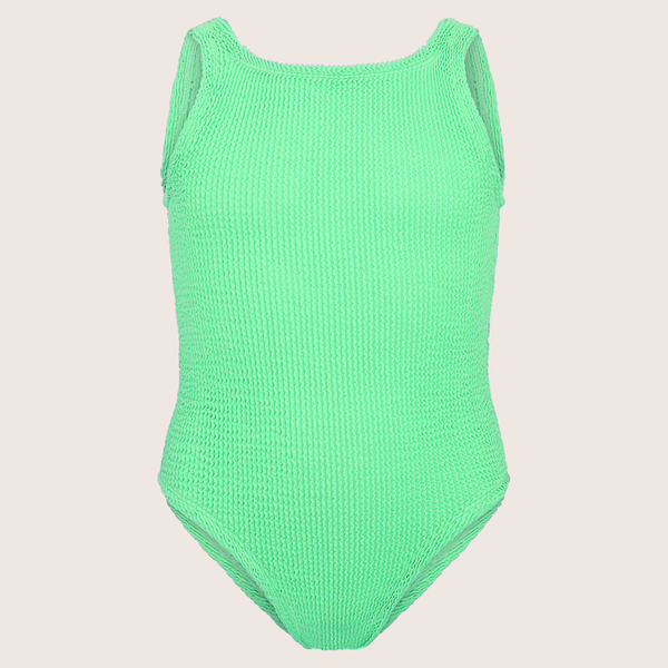 Kids Classic Crinkle Swimsuit - Lime