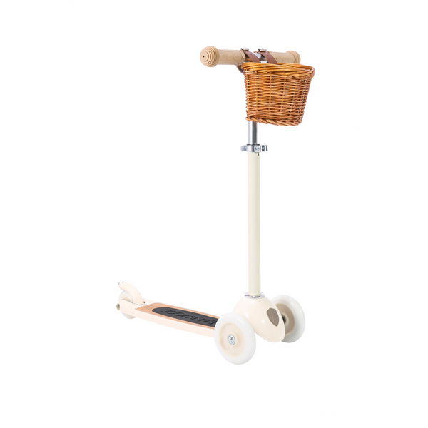 Classic Scooter with Basket - Cream