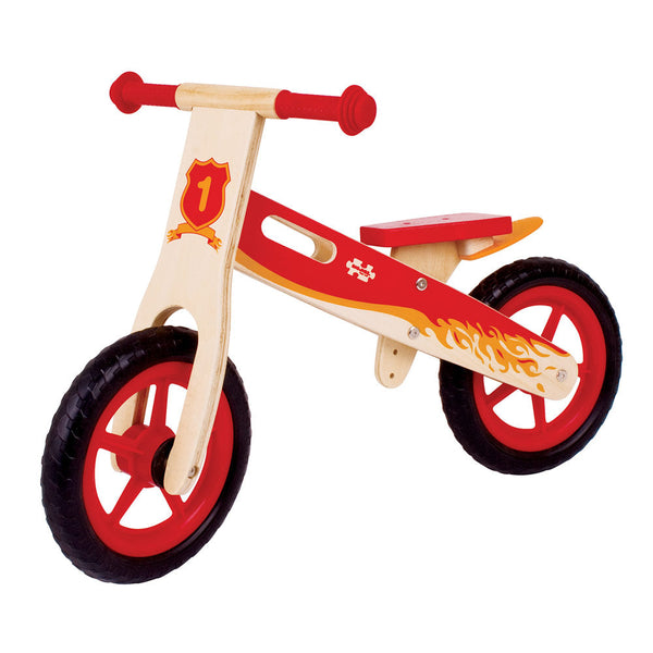 Wooden Balance Bike - Red