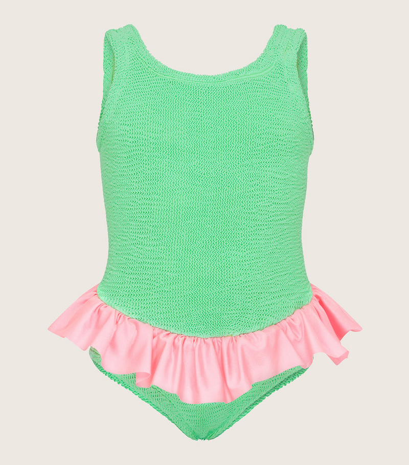 Kids Duo Denise Swimsuit - Lime/Pink