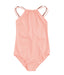 Double Strap Swimsuit with Bow Back Detail in Peach Pink