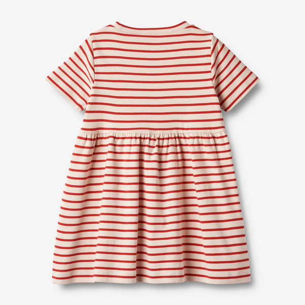 Anna S/S Jersey Dress - Red Stripe