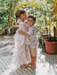Leaf Print Girls Summer Dress