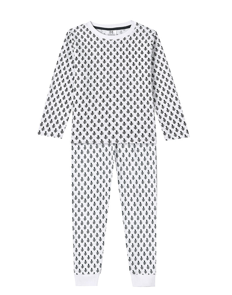 Kids Cotton Pyjamas - Fort Blue Print