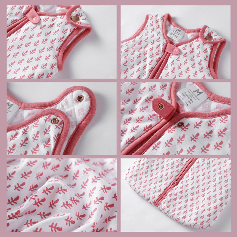 Baby Sleeping Bag Pink City Print - TOG 2.2 (Quilted)