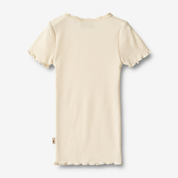 Katie S/S Rib T-Shirt - Cream