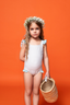Stripe Square Neck Ruffle Strap Swimsuit