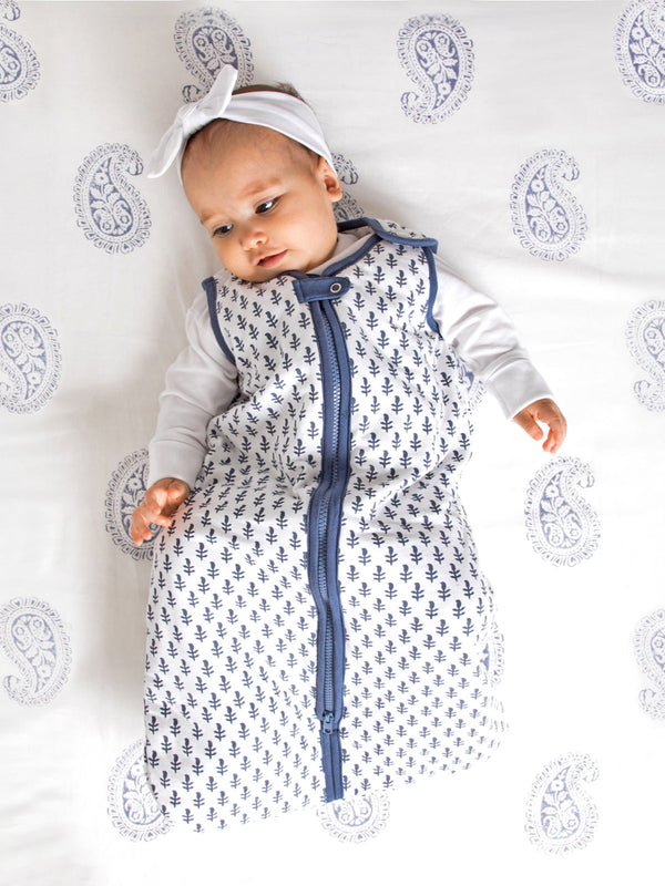 Baby Sleeping Bag Fort Blue Print - TOG 2.2 (Quilted)