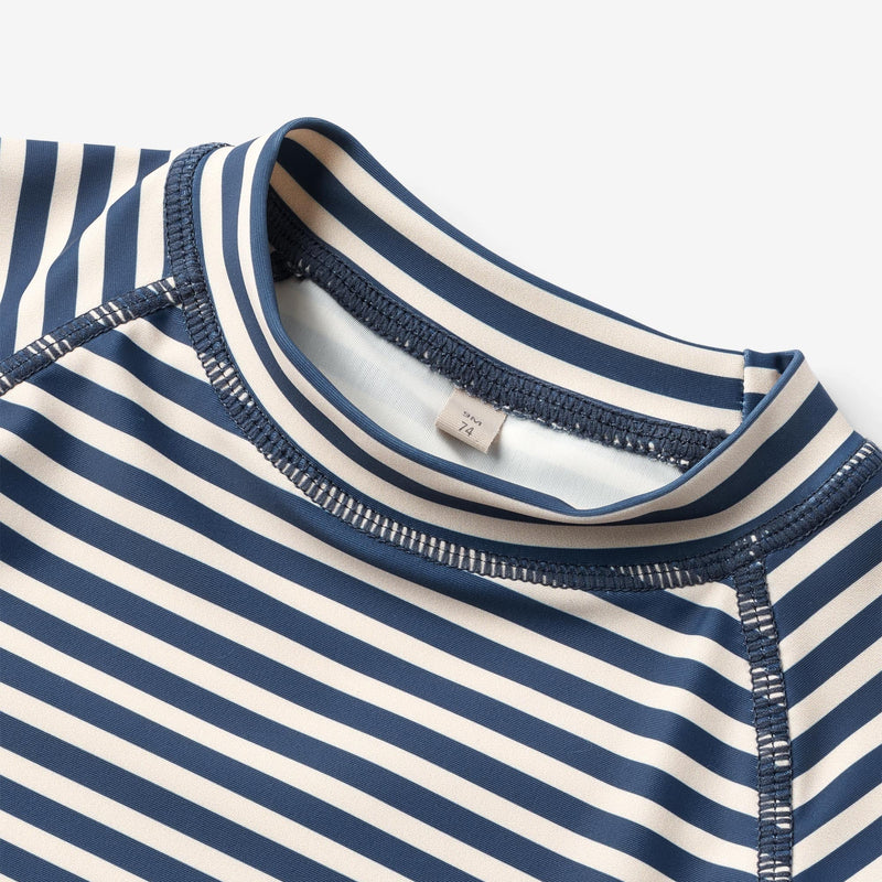 Dilan L/S Swim T-Shirt - Indigo Stripe