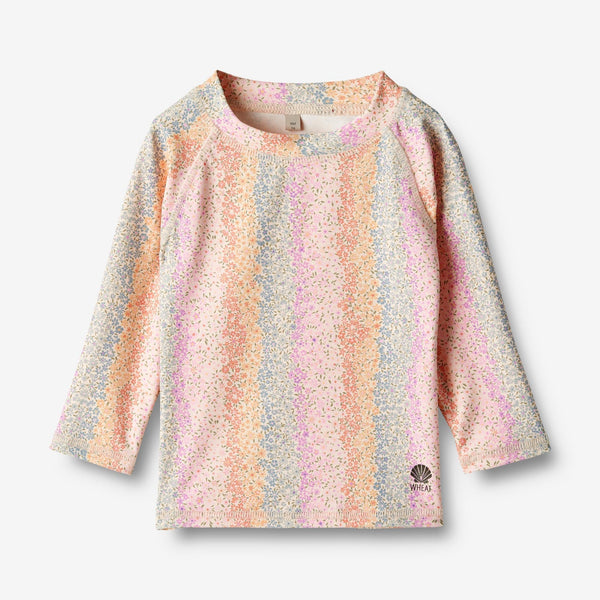 Dilan L/s Swim T-Shirt - Rainbow Flowers