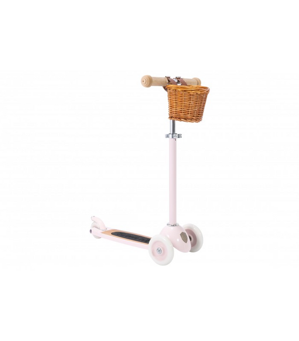 Classic Scooter with Basket - Pink
