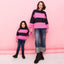 Adult and Mini Me Stripe Bubble Stitch Matching Jumpers