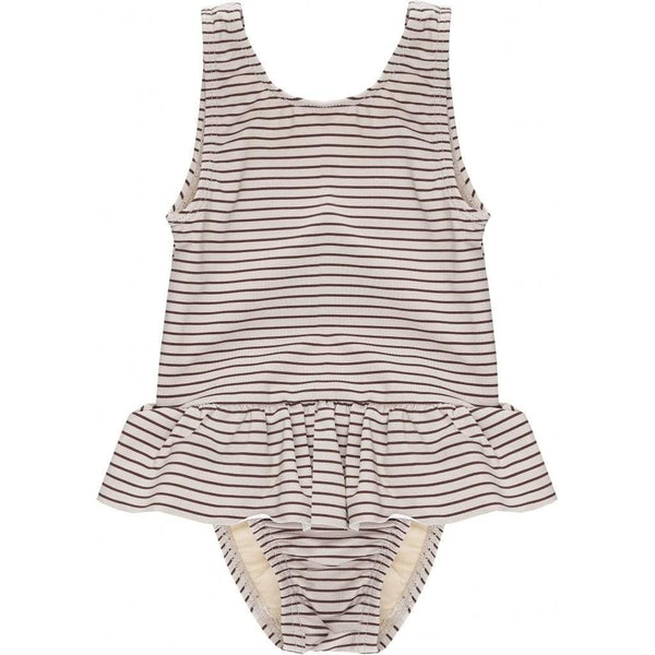 Konges Slojd Stripe Ruffle Swimsuit